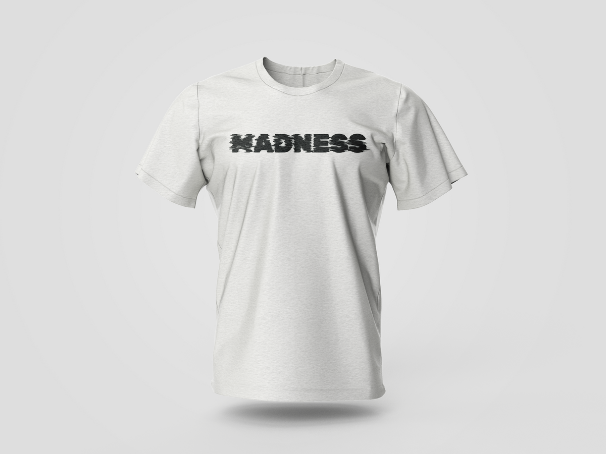 White Glitch Madness T-Shirt