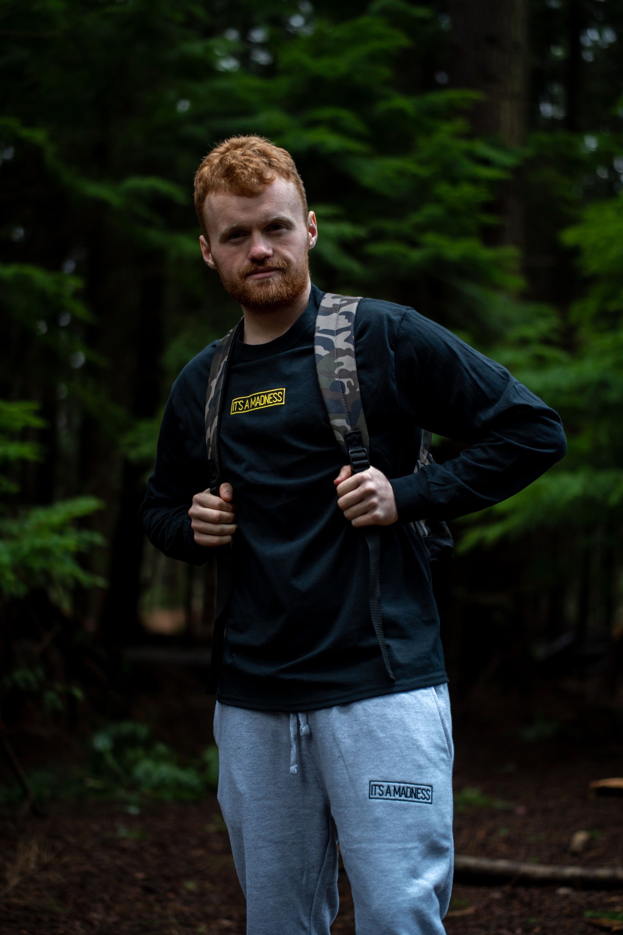 It's a madness Embroidered Green Camo Backpack