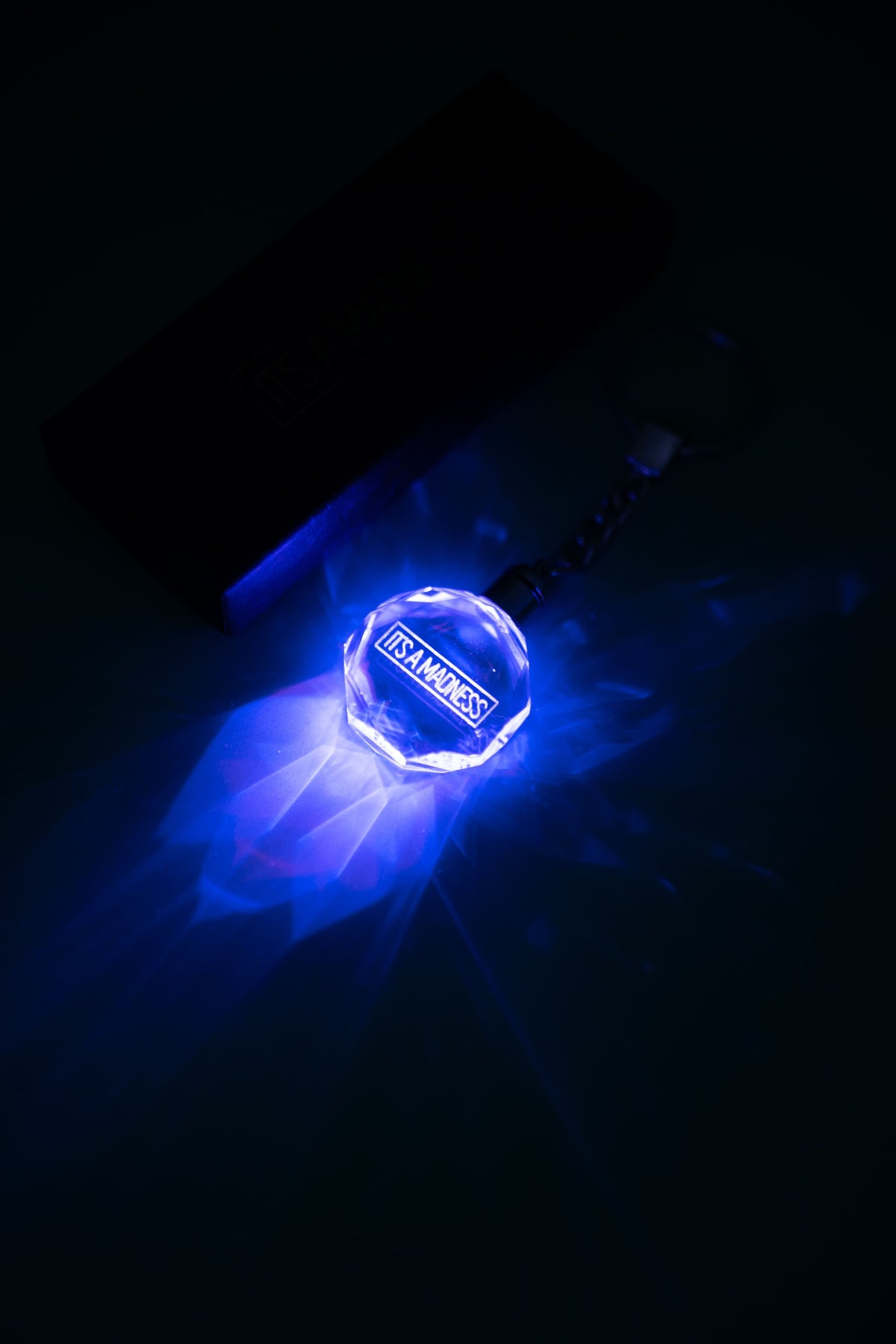 It's a madness LED glass keyring